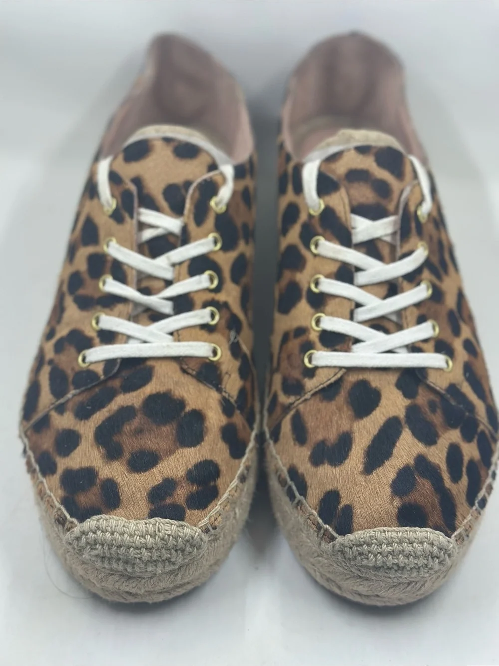 J.Crew Leopard Calf Hair Espadrille Sneakers NSize 11